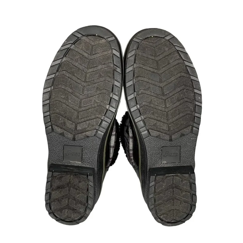 Bass Heritage Collection Winter Snowbird Boots Black Gray Purple Plaid S… - Picture 10 of 16